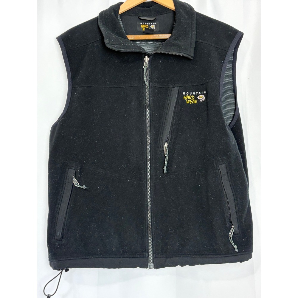 Mountain Hardwear Windstopper Fleece Vest Mens Large Black Full Zip Gorpcore